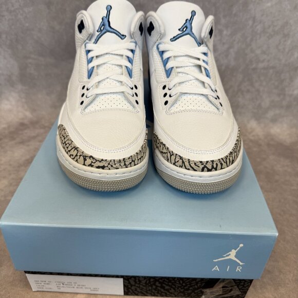 Air Jordan 3 Retro – White/Valor Blue-Tech Grey | Men’s Size 9 | New in Box main image 6